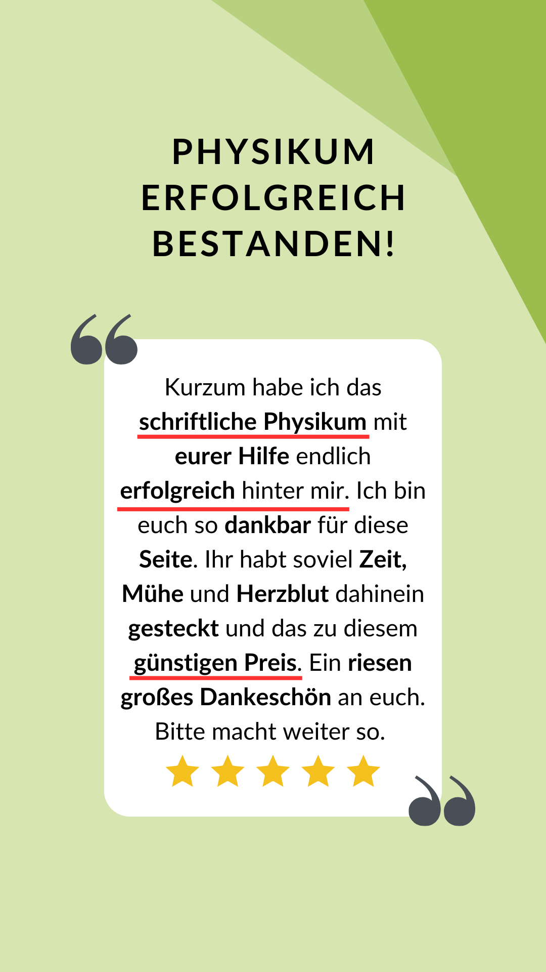 3 sehr gut_erfolgreich schriftliches physikum günstiger preis