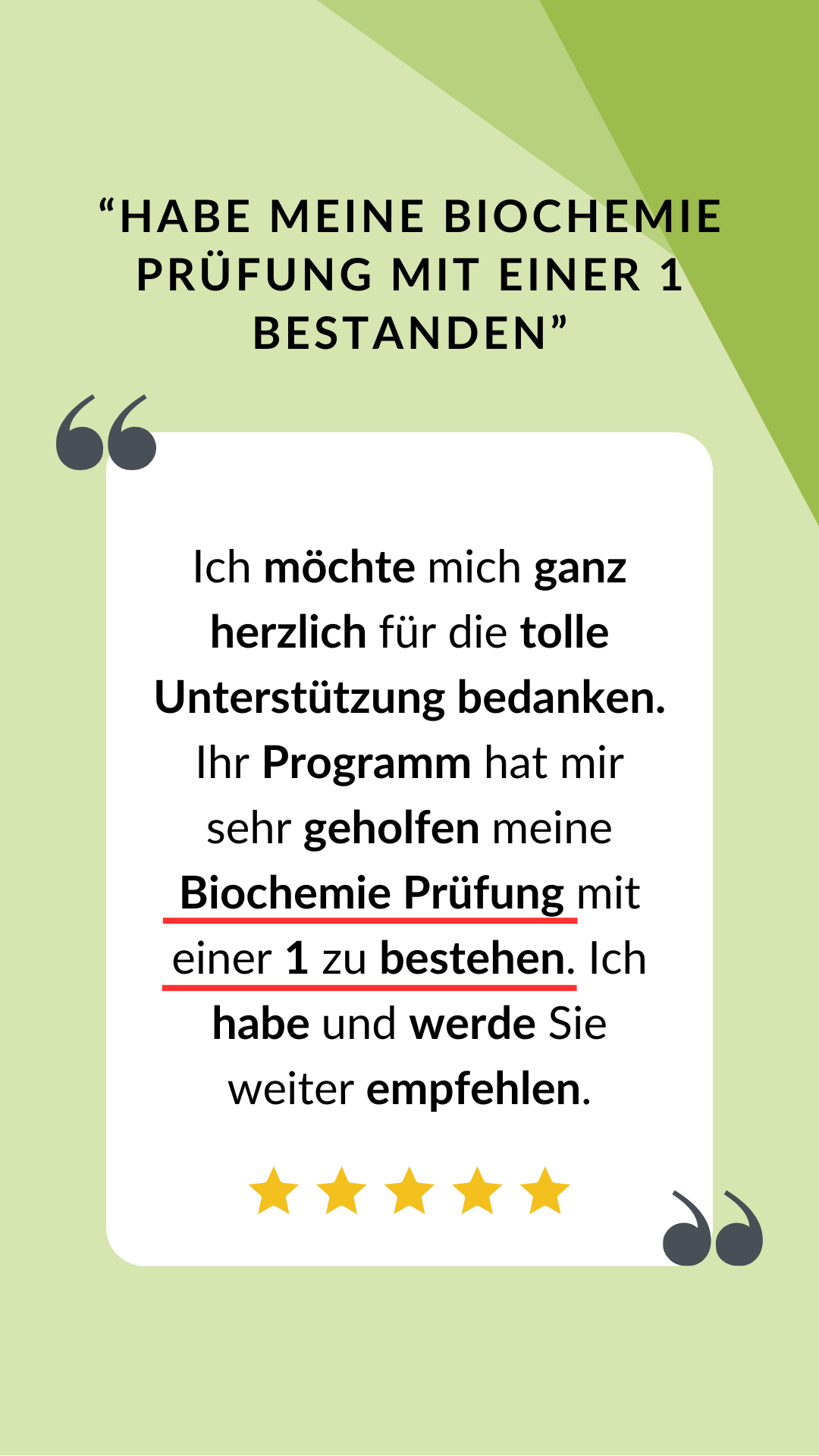 biochemie note 1 weiterempfehlen