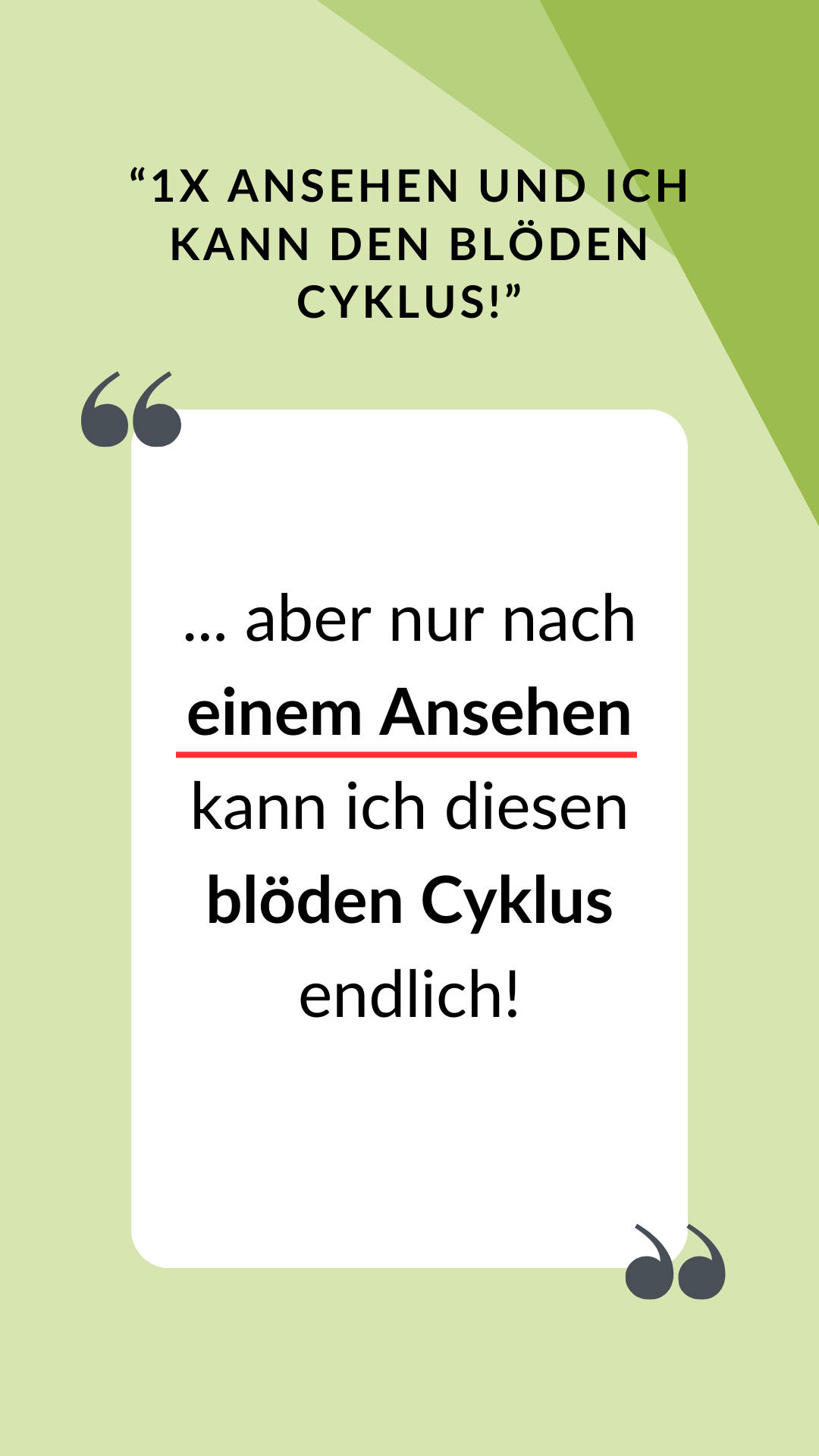 gut 1x anschauen cyklus können