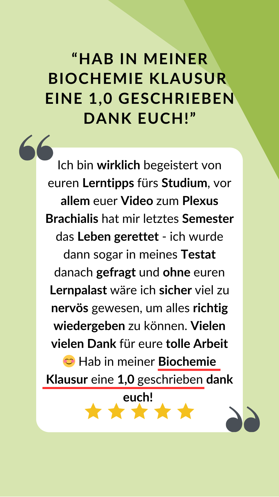 sehr gutdank uns note 1