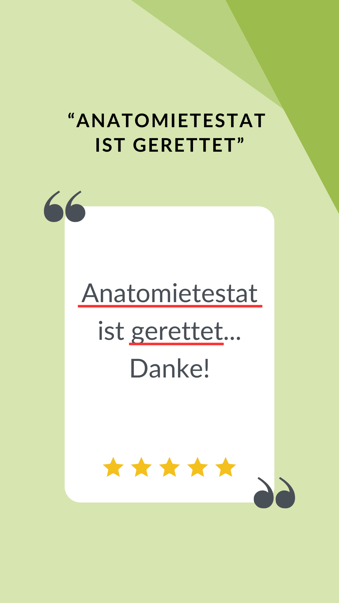 xxxxAnatomietestat ist gerettet danke